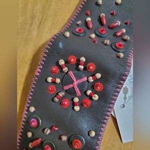 J jill obi belt leather bohemian NWT s/m